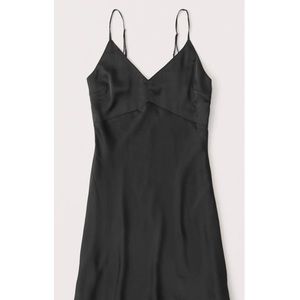 Satin Black Mini Dress